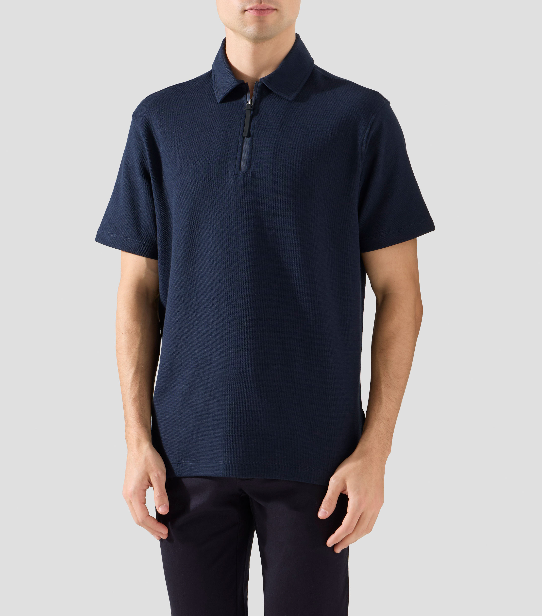 Playera tipo polo manga corta lisa Hombre